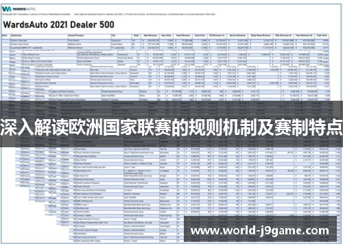 深入解读欧洲国家联赛的规则机制及赛制特点