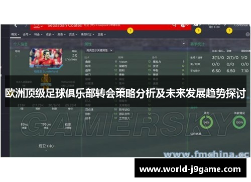 欧洲顶级足球俱乐部转会策略分析及未来发展趋势探讨